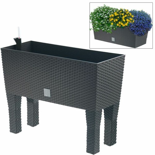 Polyrattan blumenbank mit - polyrattan-blumenbank,