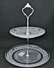 Etagere 2 stöckig Glas