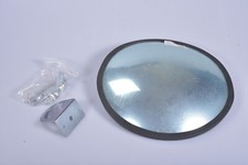 Ectxo Verkehrsspiegel Konvex 30cm Kunststoff Schwarz Panoramaspiegel Weitwinkel