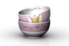 Schälchen Porzellan 13x7cm Queen of the Day in Geschenkpackung Müslischale