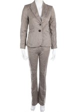 comma Hosenanzug Schurwolle D 36 taupe brown