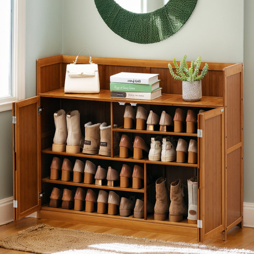 Schuhregal bambus mit - bambus,