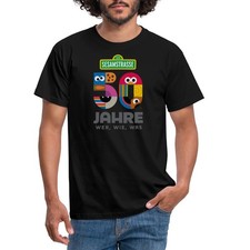 Sesamstraße 50 Jahre Jubiläum Wer, Wie, Was Männer T-Shirt