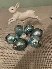 Deko Oster Eier Bauernsilber Optik 6 er Set Vintage stil