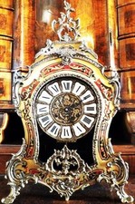 GROßE PRACHT BOULLE KAMINUHR PENDULE CLOCK alt antik Barock Louis Tiffany Victor