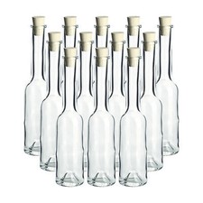 12 x Glasflasche 200 ml Sinfonie mit Spitz-Korken - Flasche 0,2 l für Likör, Öl 