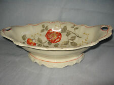 Rosenthal Selb Pompadour Obstschale Sockel-Schale oval Handmalerei creme/rot