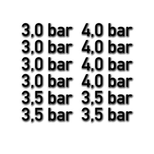 Sticker set pieces bar tire - 12,