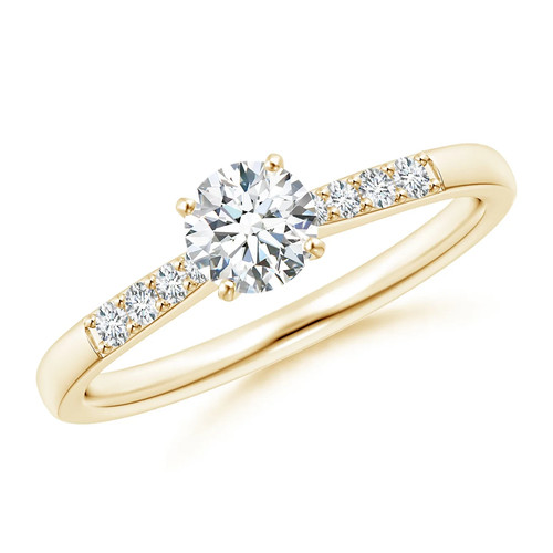 Gelbgold verlobungsring - 18, k