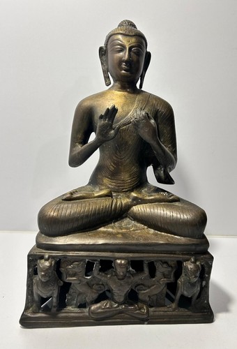 Antiker buddha figur bronze - buddha,