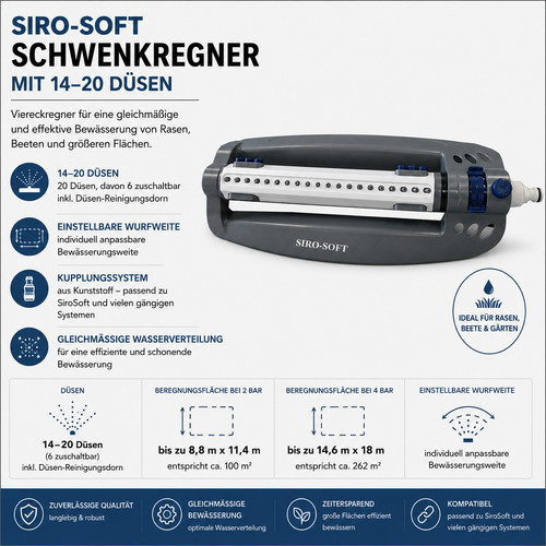 Siro soft schwenkregner mit - schwenkregner,