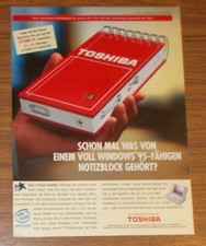 Seltene Werbung TOSHIBA LIBRETTO 50CT Mini-Notebook Portable Computer 1997