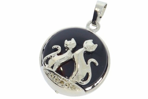 Onyx schwarz katze schmuck - onyx,
