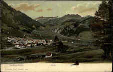 Airolo Tessin Schweiz Color AK ~1905 Gesamtansicht Panorama mit der Gotthardbahn