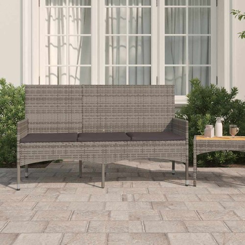 Gartenbank sitzer mit kissen - 3-sitzer,