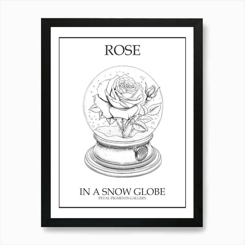 Rose einer schneekugel - einer,