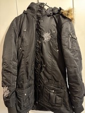 Babystaff Damen Wintermantel Gr. M Schwarz mit Kapuze Sehr Gut