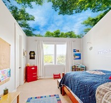 3D Grüne Blätter H2362 Decke