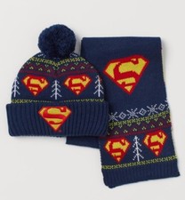 Wintermütze Schal Superman