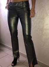 Plein Sud Lederhose, Gr. 34-36 (DE), Designer Hose, butterweich Schwarz