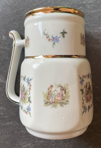 Porzellan krug vase goldrand - porzellan,
