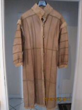 Damen-Wendemantel, Leder bzw. Persianer, hellbraun, Größe 38