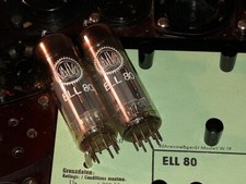 RH512 und RH513 - Valvo ELL80 (matched pair) - Röhre - getestet mit Funke W19