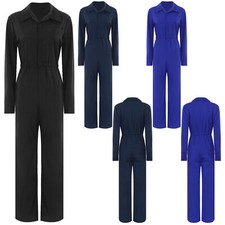 Frauen Jumpsuit One Piece Strampler Arbeit Coverall Hohe Taille Overalls Reisen