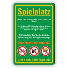 Kinderspielplatz Schild