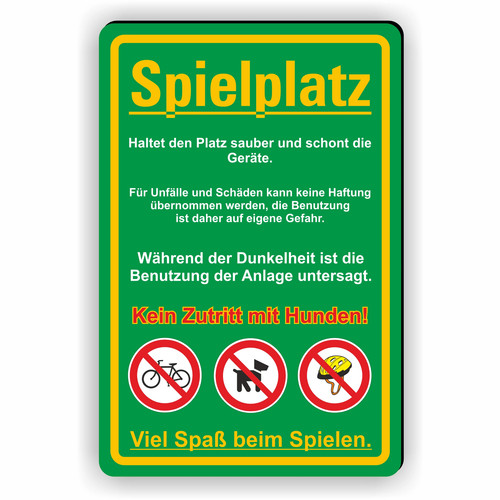 Kinderspielplatz schild - kinderspielplatz,