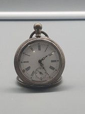 ANCRE Spiral Biroquet 15 Rubis Taschenuhr aus 800 Silber F5