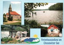 AK Friedland, Ferienhaussiedlung am Chossewitzer See, Dorfkirche (Nr. 1085)