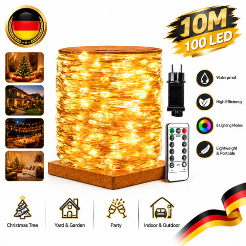 Led lichterkette 10m warmweiß - lichterkette,