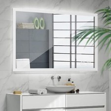 Badspiegel LED Beleuchtung Wandspiegel mit Steckdose Spiegel Badezimmerspiegel