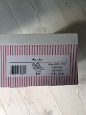 Rainbow Brautschuhe, Peeptoes, Satin Ivory, Größe 39,5