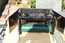 Coleman Modell 523 Militär medizinischer Kocher 2 Brenner GI ca 1945