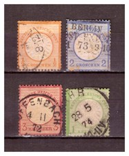 Deutsches Reich 1872 Adler mit Brustschild kleines Lot gestempelt 1