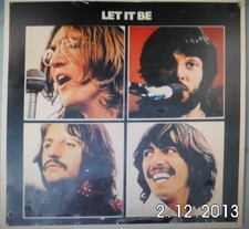 THE BEATLES " LET IT BE " Blechschild 1996 ca.31,5 x 31,5 cm guter Zustand