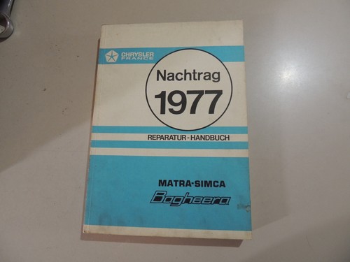 Matra simca bagheera serie - simca,