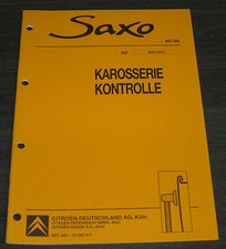 Werkstatthandbuch Citroen Saxo Karosserie Kontrolle Richtbank Stand Mai 1996!