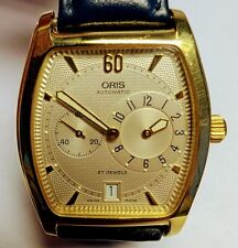 Oris Classic Tonneau Gold Cap Herren Chronograph Date 7471 Automatik