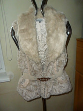 Fellweste mit Gürtel beige Gr. XXL Neu!