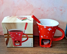 Nouvel Switzerland Schokoladenfondue Fondue Set Schweiz NUR 1 Gabel!