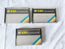 3 Stk DDR MC Magnetbandkassette Kassette ORWO K60 Chromdioxid bespielt  (3)