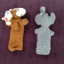 2 Fingerpuppen: handgestrickt