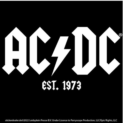 Aufkleber est 1973 - ac/dc,