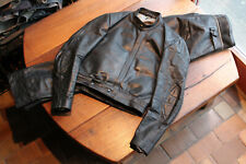 Schöne deutsche vintage HARRO Motorrad Lederkombi - schwarz ohne Protektoren