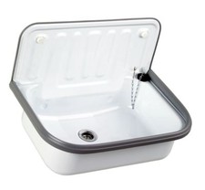 Weißes Waschbecken für