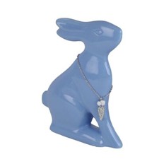 Dekofigur hoppel hase hellblau - hoppel,