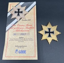 Preußen 1815 Blücherstern Eiserne Kreuz Strahlen Militaria No. 1963 Orden